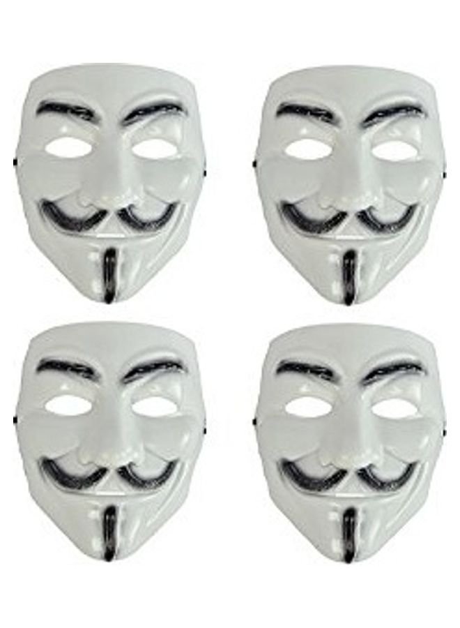 Theme My Party 4-Piece V For Vendetta Anonymous Guy Face Mask 10x9x5inch - Image 1
