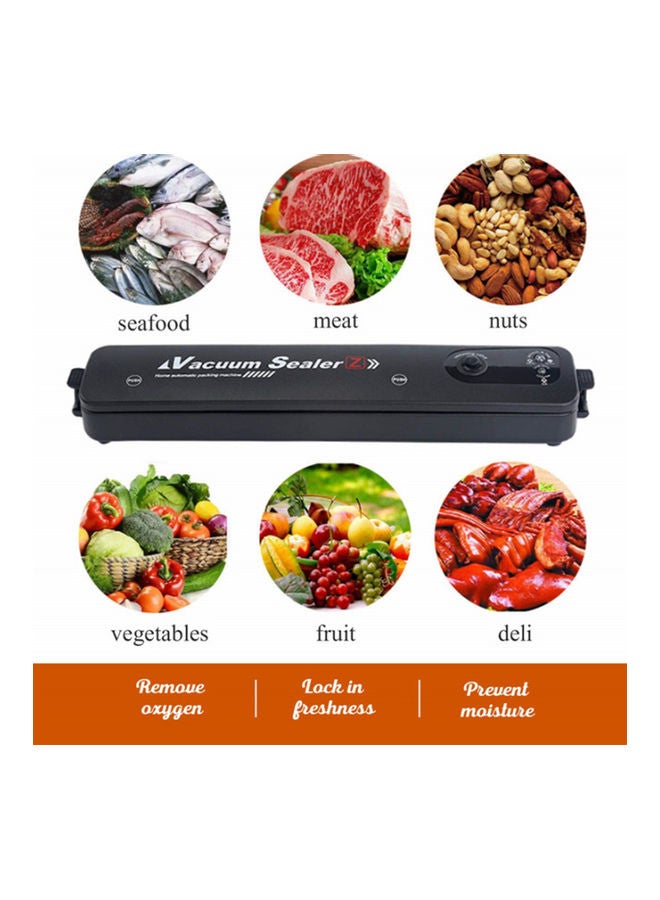 Automatic Food Sealer Machine for Food Preservation with 10 Bags VacuumSealer Black  - Image 2