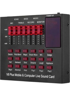 EzzySo V8 Plus Mobile And Computer Live Sound Card Black  - Image 1