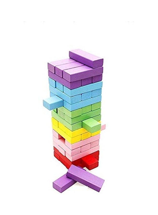 لعبة مكعبات بناء خشبية على شكل برج علوي مكونة من 51 قطعة - Image 3