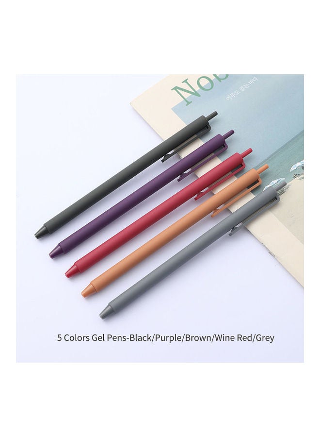 مجموعة أقلام حبر جل مكونة من 5 قطع - Image 2