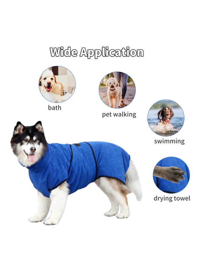 Dog Bathrobe Towel Blue - Image 4