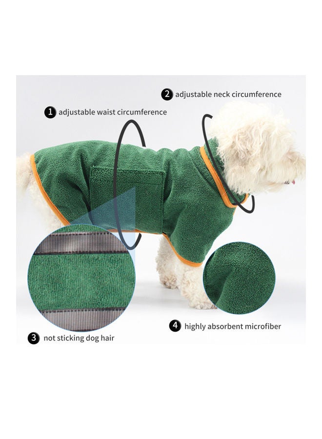 منشفة روب استحمام للكلاب أخضر - Image 2