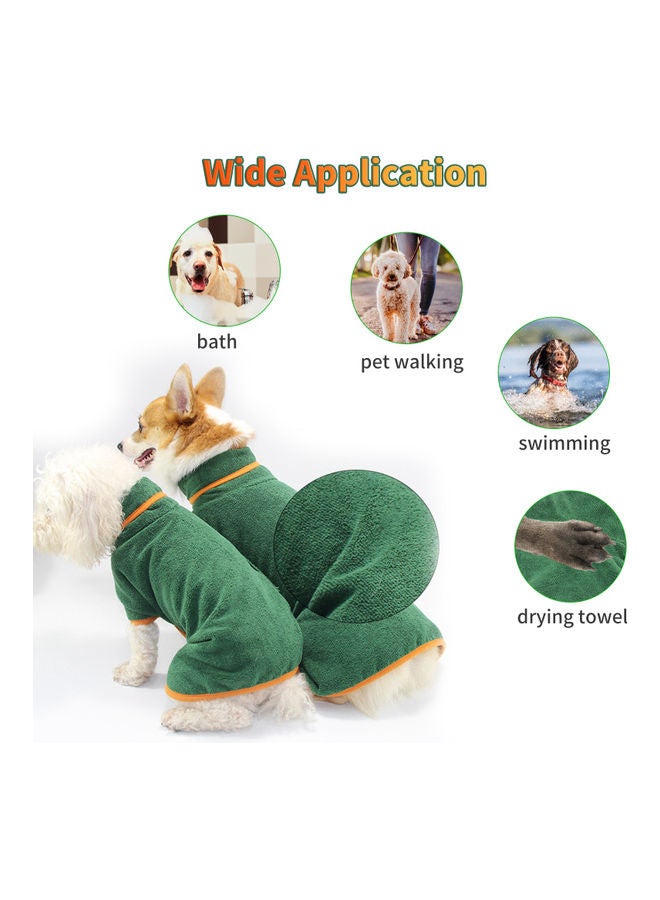 منشفة روب استحمام للكلاب أخضر - Image 3
