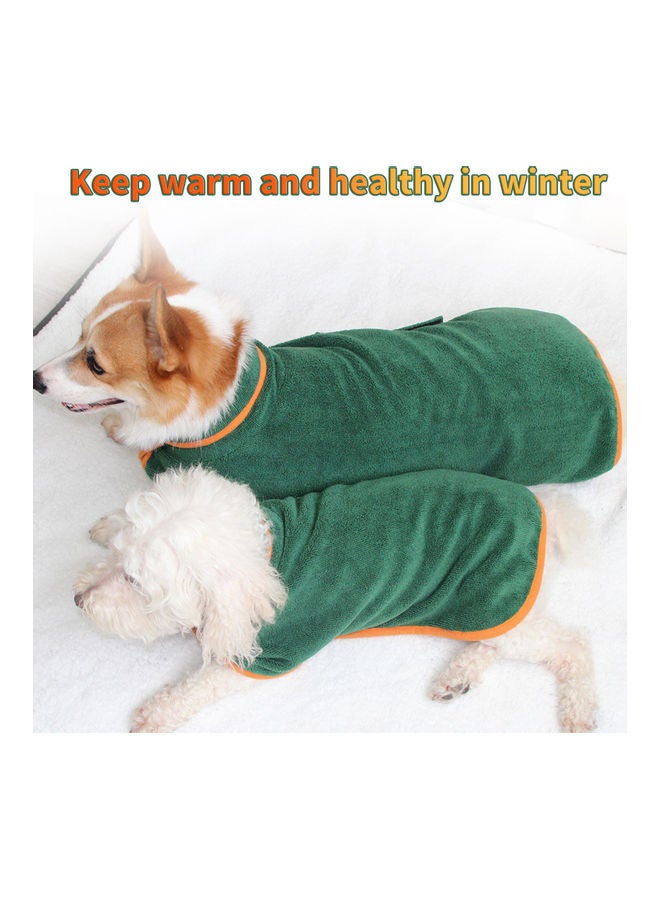 منشفة روب استحمام للكلاب أخضر - Image 4