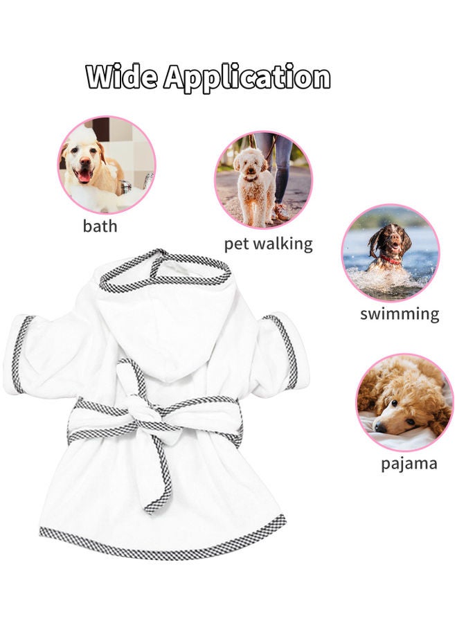 Dog Bathrobe Towel White - Image 5