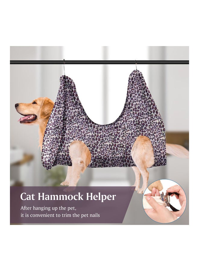 أرجوحة من القماش 2 في 1 لتشذيب شعر الكلاب رمادي - Image 3