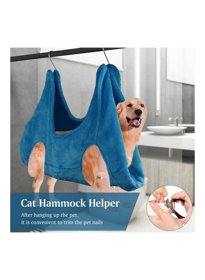 أرجوحة من القماش 2 في 1 لتشذيب شعر الكلاب أزرق - Image 3