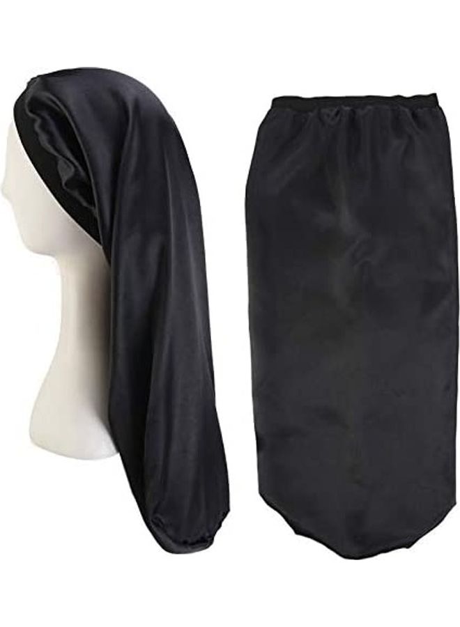 قبعة نومٍ مطاطية بحافة واسعة وأنبوب طويل أسود