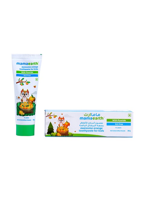 Sulfate Free Awesome Orange Toothpaste For Kids With Fluoride