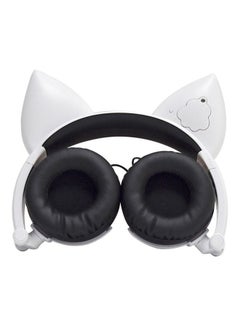 Generic Foldable Fox Ear Flashing LED Lights Headphones White  - Image 3