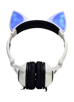 Generic Foldable Fox Ear Flashing LED Lights Headphones White  - Image 5