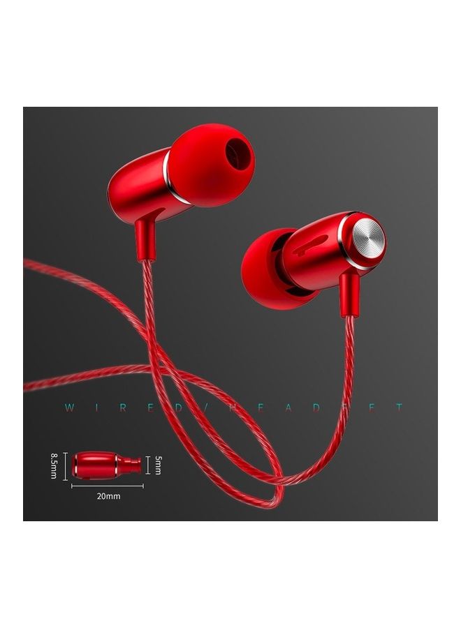 Sleep Noise-cancelling In-line Control Headphones With Mic Red