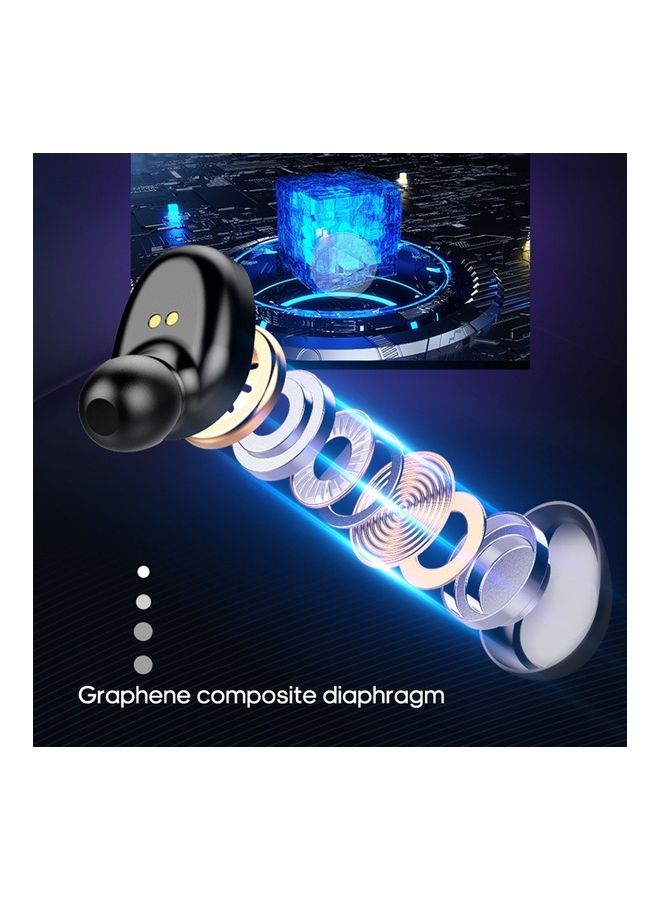 سماعة رأس ستيريو لاسلكية حقيقية تعمل بالبلوتوث 5.0 الأسود / الأزرق - Image 5