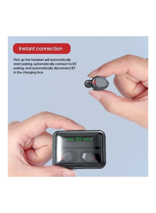 سماعة رأس بخاصية ستيريو لاسلكية حقيقية F9 تعمل بتقنية البلوتوث 5.0 أسود - Image 2