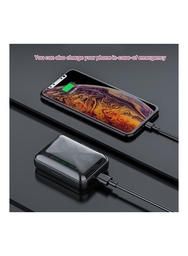 سماعة رأس بخاصية ستيريو لاسلكية حقيقية F9 تعمل بتقنية البلوتوث 5.0 أسود - Image 3