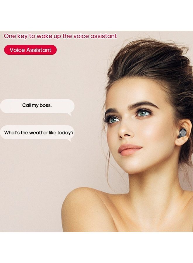 سماعة رأس بخاصية ستيريو لاسلكية حقيقية F9 تعمل بتقنية البلوتوث 5.0 أسود - Image 4