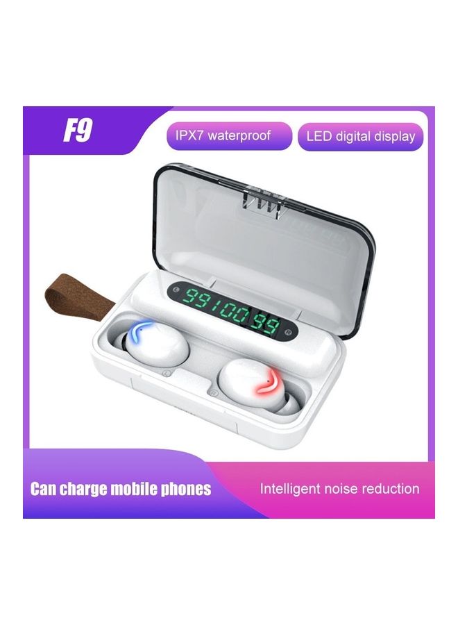 F9 Bt Earphone True Wirelessly Stereo Sport Headphone White - Image 1