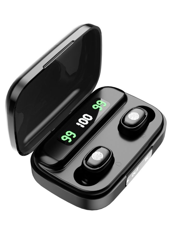 Generic - TWS Bluetooth Earphones with Charging Case Black - Image 1