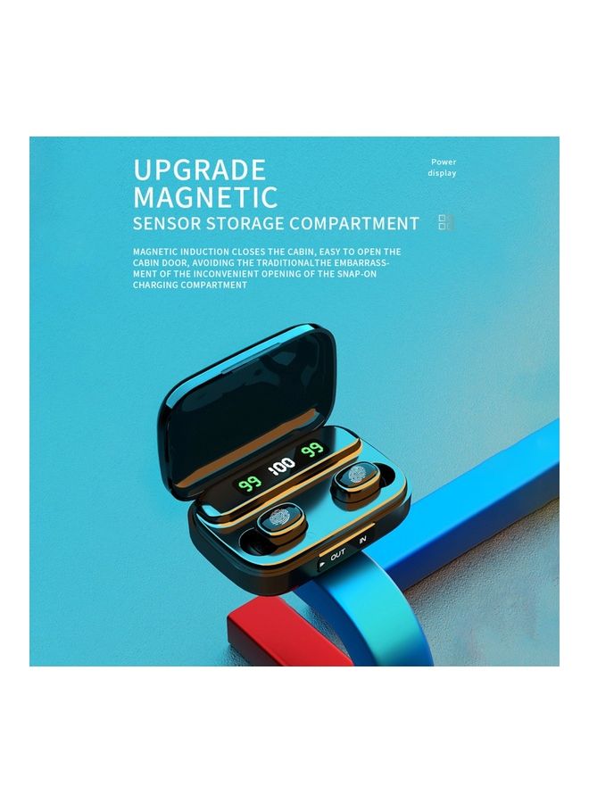 Generic - TWS Bluetooth Earphones with Charging Case Black - Image 1