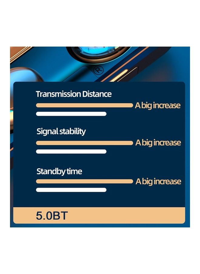 سماعات TWS  تعمل بالبلوتوث مع علبة شحن رمادي - Image 2