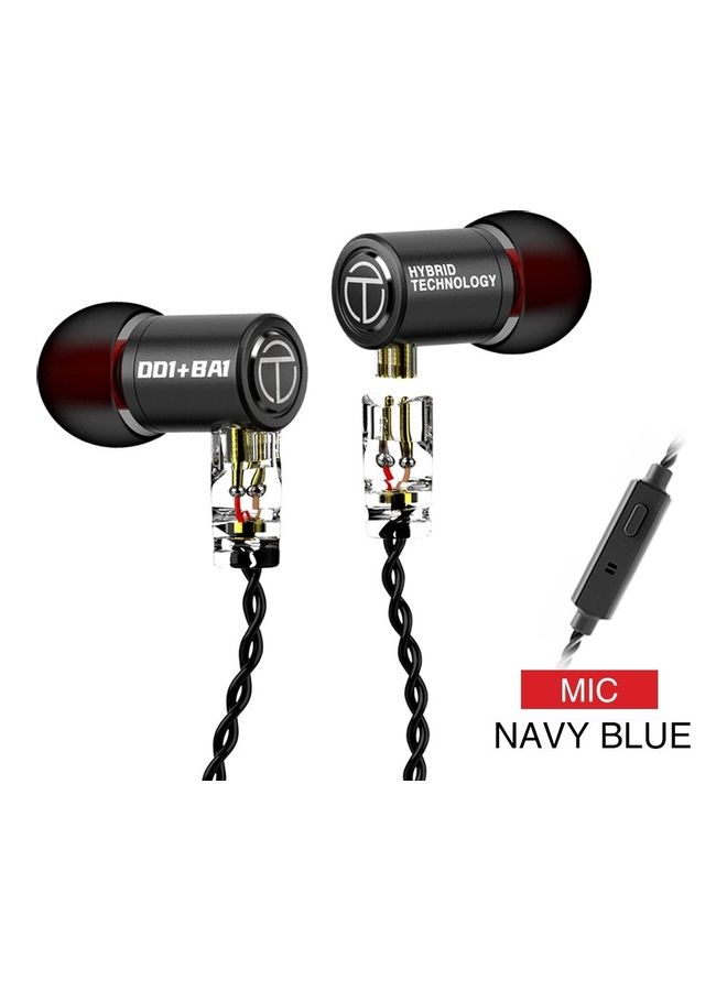 TRN - M10 Wired In-ear DIY 1BA+1DD Hybrid Dynamic HIFI Bass Running Sport Earphone With Removable Cable Multicolour - Image 1