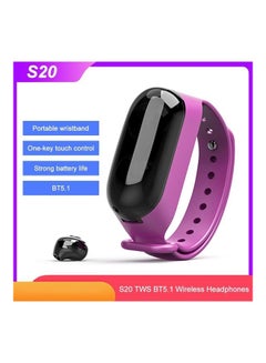S20 TWS BT5.1 Wireless Headphones Purple