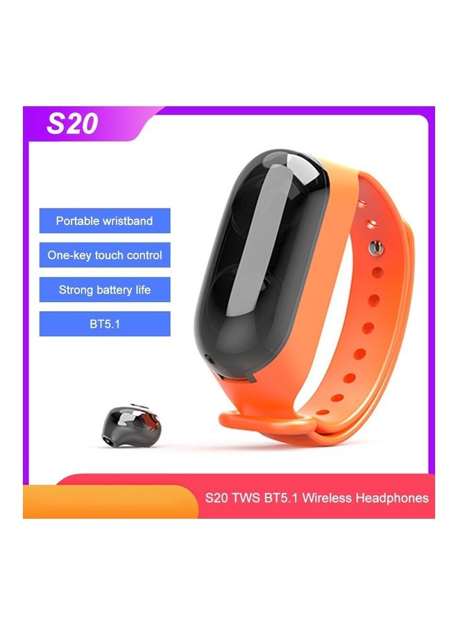 S20 TWS BT5.1 Wireless Headphones Orange - Image 1