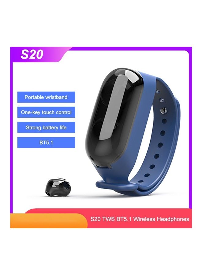 سماعة رأس لاسلكية S20 TWS BT5.1 أزرق - Image 1