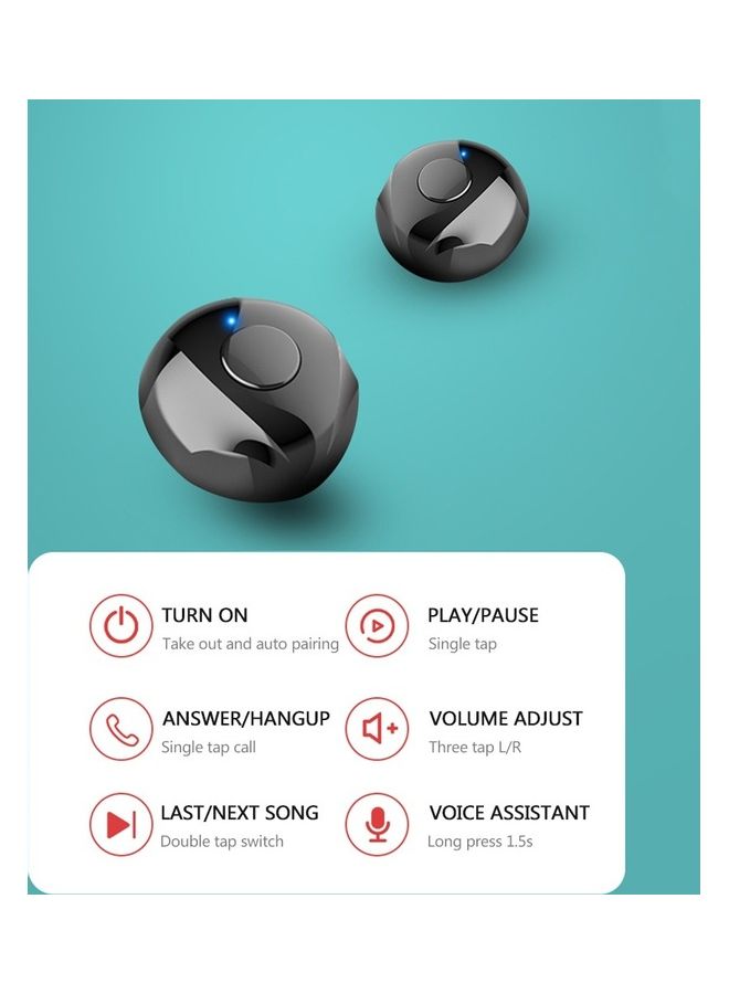 سماعة رأس لاسلكية S20 TWS BT5.1 أزرق - Image 5