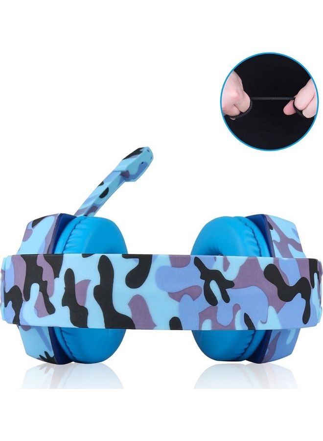 Kubite - Gaming Headset Plug Over-Ear Headphone Blue - Image 1
