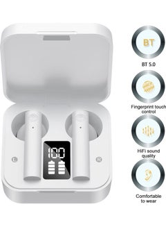 TWS Bluetooth Earphones with Charging Case White