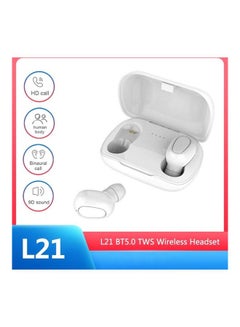 L21 BT5.0 TWS Wireless Headset with Charging Case White