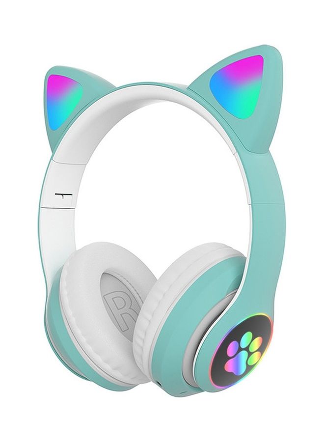 Wireless Over Ear Music Glowing Cat Ear Headphones Multicolour