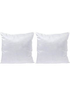 2-Piece Soft Plain Pillows Polyester White 45x45cm