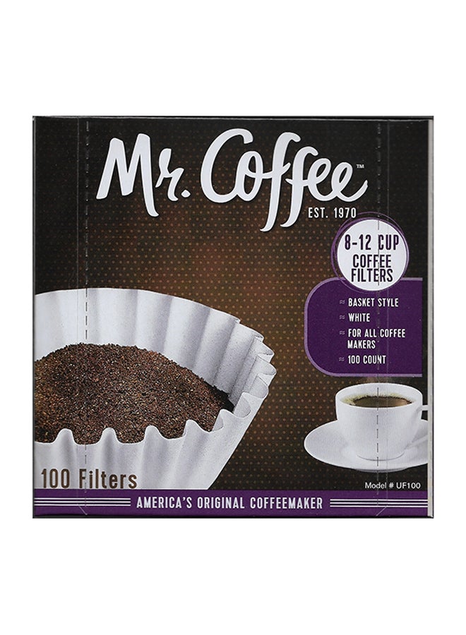 Mr. coffee Pack Of 100 Coffee Filter (8-12 cup) White  - Image 1