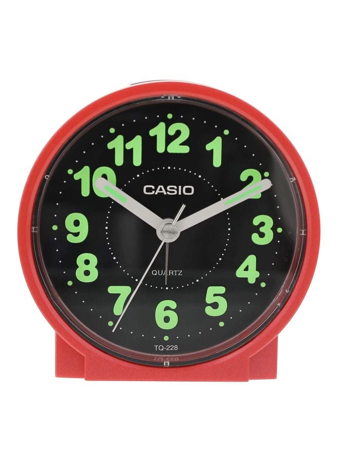 كاسيو ساعة منبه بعقارب للطاولة أحمر وأسود - Image 1