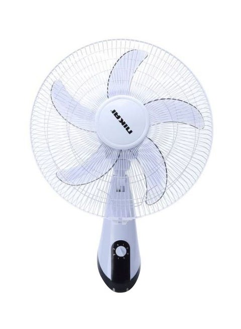 16” Wall Fan, T Class Copper Motor, 5 AS Knife Blades,90° Grill Oscillation, 3 Speed Control, Energy-Efficient, Ideal For Office, And Home 45 W NWF1635T1 White