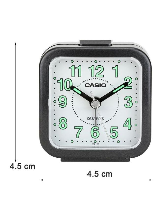 Analog Alarm Desk Clock White/Black/Green 67x64x34mm