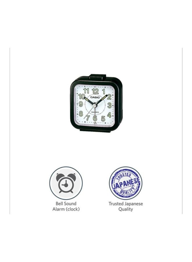 Analog Alarm Desk Clock White/Black/Green 67x64x34mm
