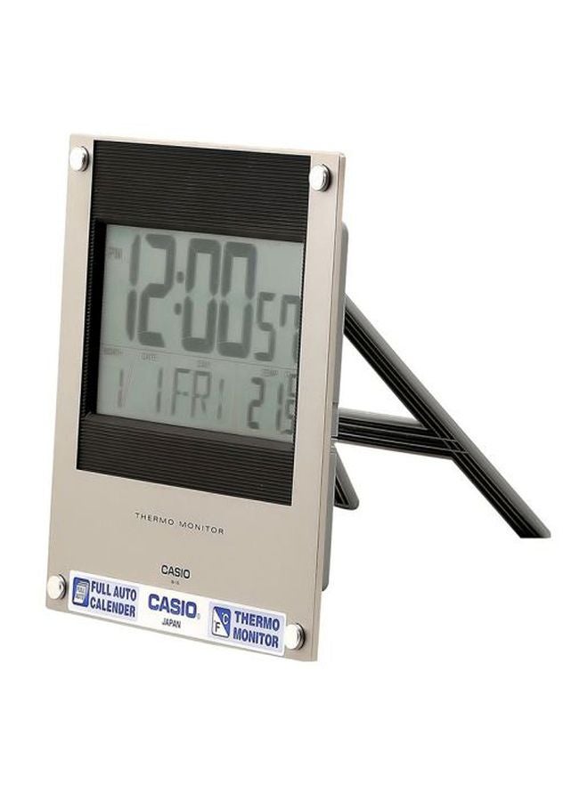 CASIO - Square Shaped Digital Wall Clock Grey/Black 236x221x25mm - Image 1