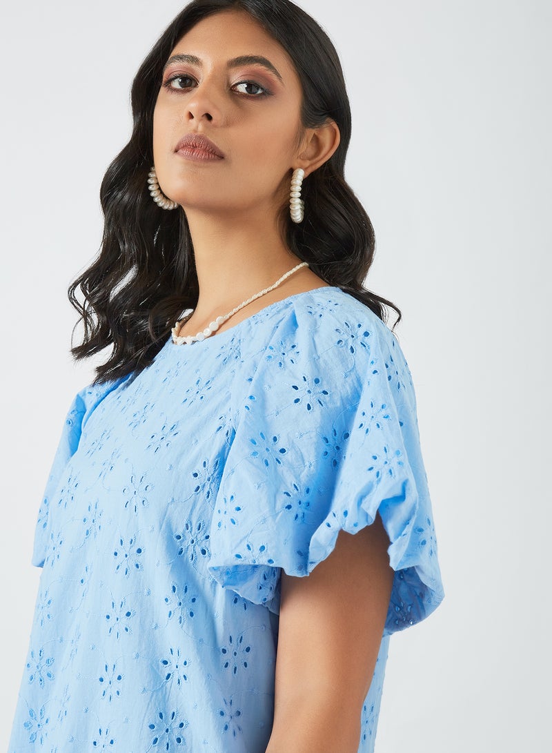 PIECES Tille Midi Dress Blue  - Image 4