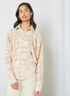 GHOSPELL Oversized Textured Top Nude  - Image 1