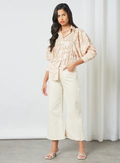 GHOSPELL Oversized Textured Top Nude  - Image 2