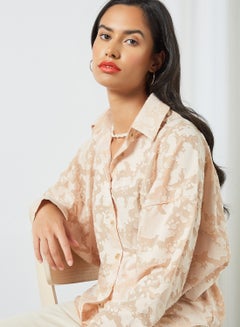 GHOSPELL Oversized Textured Top Nude  - Image 4
