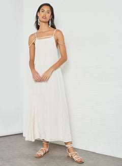GHOSPELL Open Back Slip Dress Cream  - Image 1