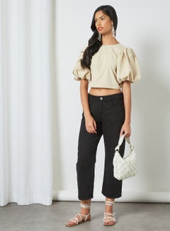 GHOSPELL Open Back Cropped Top Cream  - Image 2
