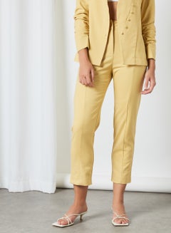GHOSPELL High Waisted Tailored Pants Yellow  - Image 1