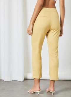 GHOSPELL High Waisted Tailored Pants Yellow  - Image 4