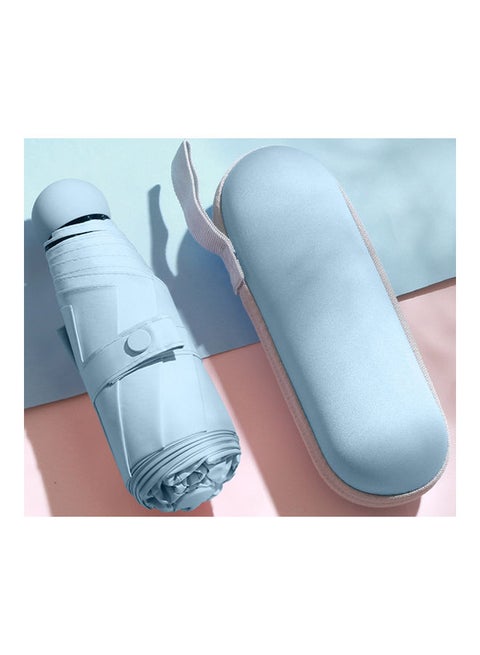Small Folding Capsule Umbrella Blue